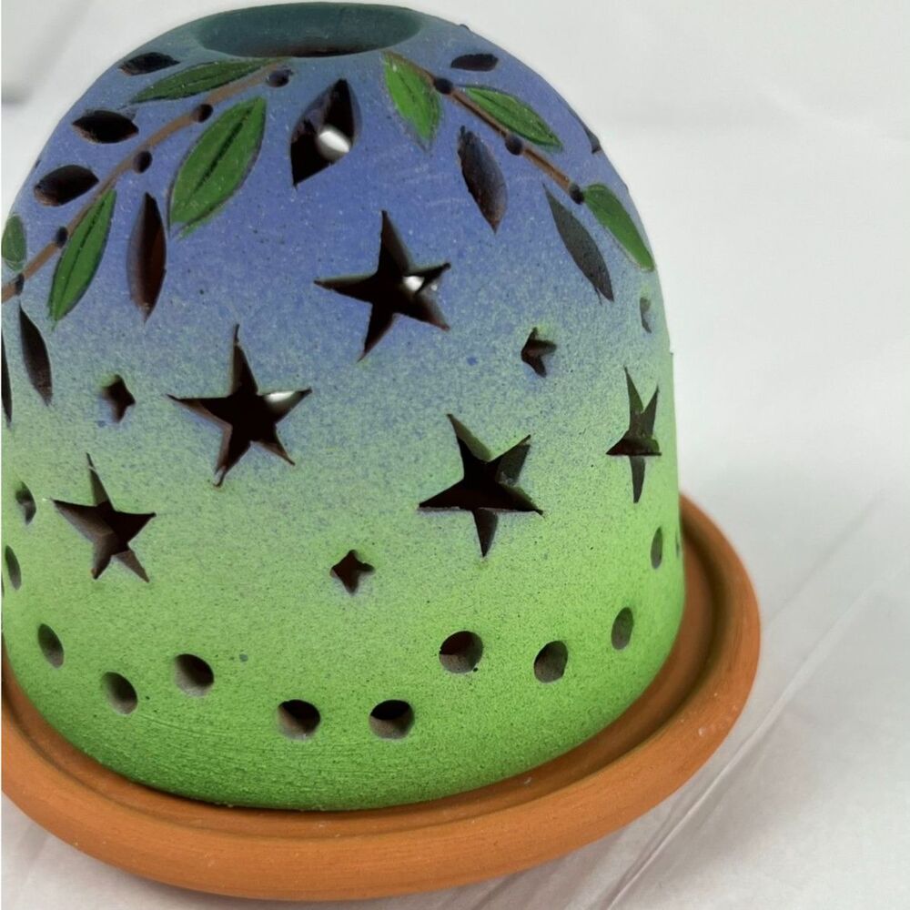 StarryLights Studio Chickadee Terracotta Luminary Candle Holder Beth Berggren - Picture 5 of 9
